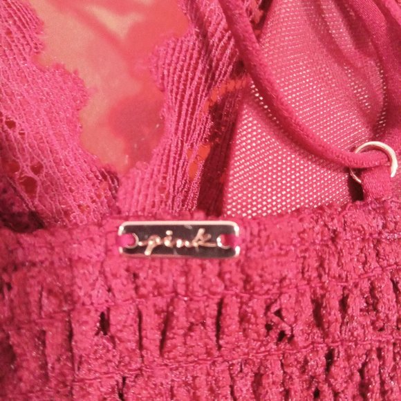 Victoria's Secret Pink burgundy bralette size M - Picture 3 of 8
